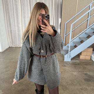 Filz Jacke - Grau (inkl. Gürtel)