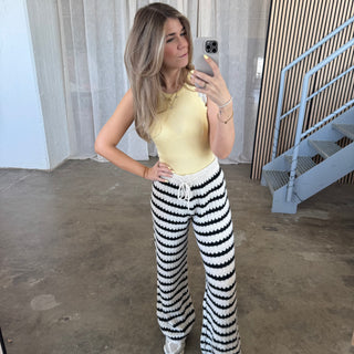 Hose Comfy - Creme x Schwarz