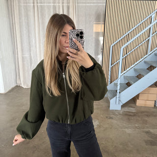 Herbst Jacke - Celine (XS-M) - Olive