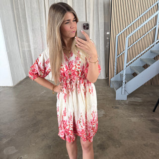 Flowers Kleid - Rot