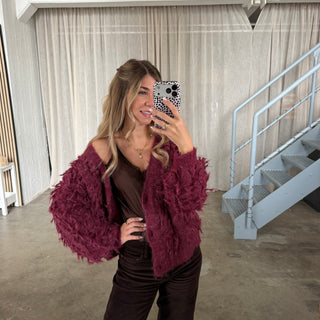 Strickjacke Lexi - Bordeaux