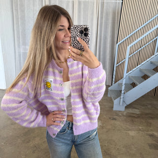 Smile Strickjacke - Flieder