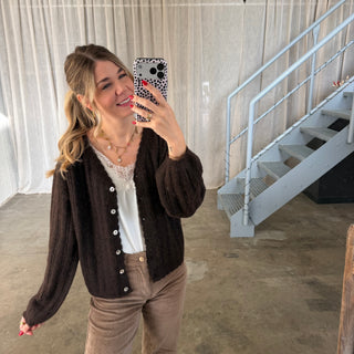 Strickjacke Milli - Braun