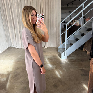Oversize Kleid Molly - Hell Taupe
