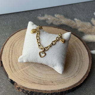 Chunky Hearts Kette | Gold