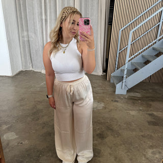 Hose Shiny Chillout - Creme