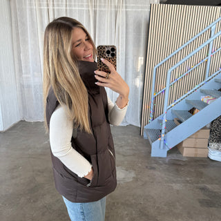 Outdoor Weste - Dunkelbraun