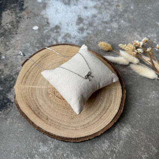 Schleifen Kette Mini Dotts | Silber