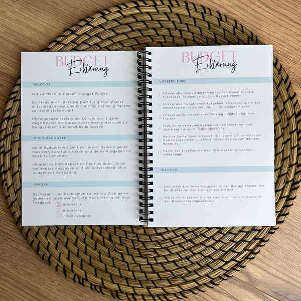 ENOMY Personalisierter Budgetplaner A5 – Cash Stuffing Spar Challenge Organizer Mit 100 Geldfächern – Ringbuch, Wasserabweisend, Mit Tracker