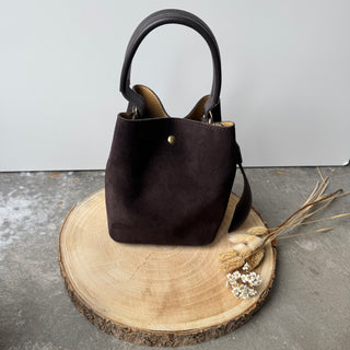 Molly Wildleder De Luxe Tasche - Dunkelbraun