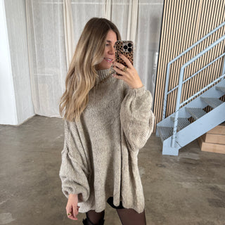 Oversized Pulli - Beige