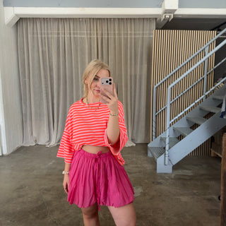 Oversize T-Shirt Solei - Rosa x Orange