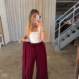 Basic Stoffhose - Bordeaux (XS-XXL)
