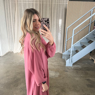 Blusen-Kleid - Berry