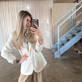 Normalsize Blazer - Creme (Reduziert - mini kleine Flecken)