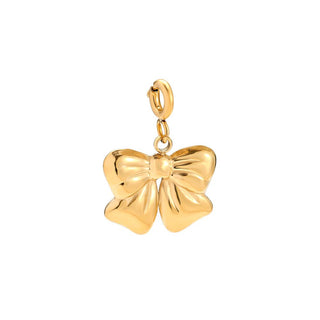 Tiny Charm Chunky Bow | Gold