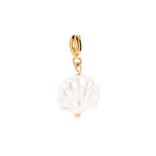Tiny Charm Seashell | Weiß Gold