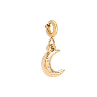Tiny Charm Diamond Moon | Gold