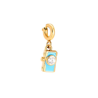 Tiny Charm Cam | Blau Gold