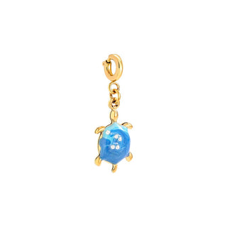 Tiny Charm Blue Turtle | Gold