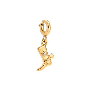 Tiny Charm Diamond Boot | Strass Gold