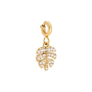 Tiny Charm Diamond Leaf | Strass Gold