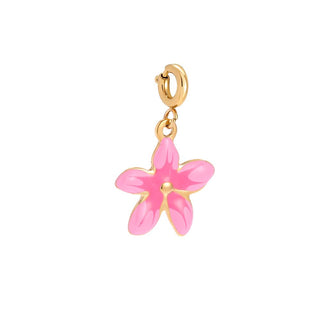 Tiny Charm Pink Flora | Gold