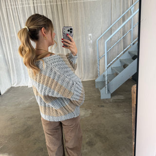 Strickjacke Lima - Ice x Beige