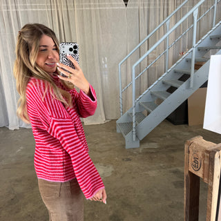 Zipp Jacke Mia - Rot x Pink