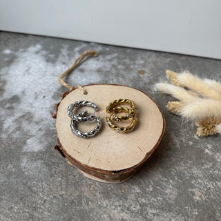 TWIST & DIAMOND Creolen | Strass Silber