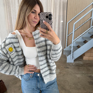 Smile Strickjacke - Grau