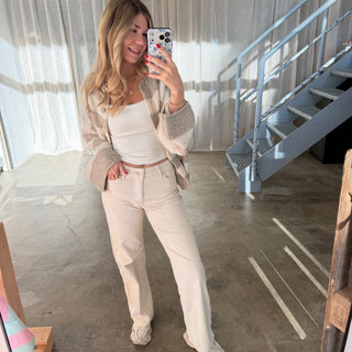 Cord Jeans - Creme