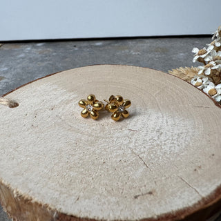 Chunky Flowers Stecker | Gold