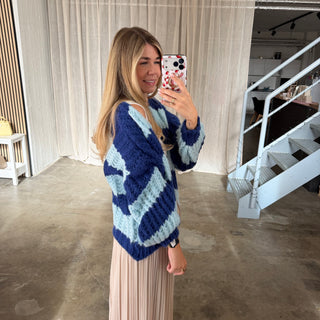 Strickjacke Lima - Blau