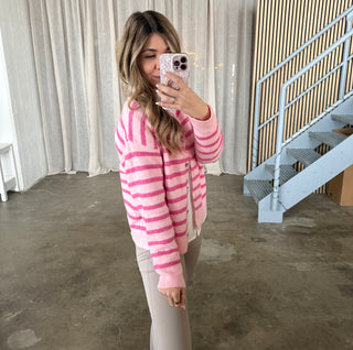 Strickjacke SELF LOVE CLUB - Rosa x Pink