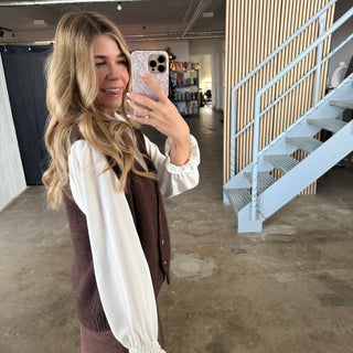 Stoff Pullunder / Weste - Dunkelbraun