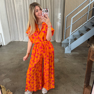 Bluse Amalfi Bloom - Orange