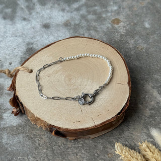 KAIA Armband | Perlen Silber