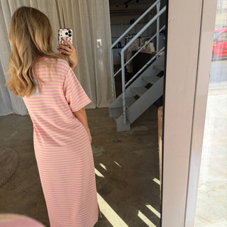 Oversize Kleid Molly - Rosa x Light Peach | TALL