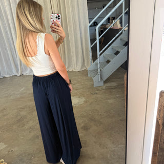 Basic Stoffhose - Dunkelblau (XS-XXL)