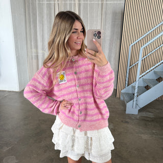 Smile Strickjacke - Rosa x Pink