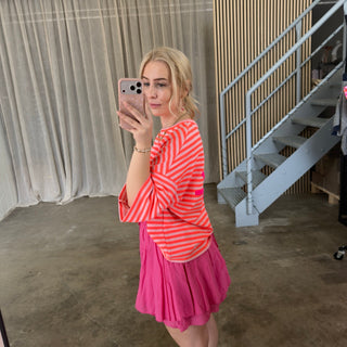 Oversize T-Shirt Solei - Rosa x Orange