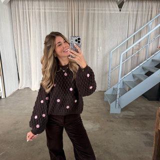 Pops Pulli Dots - Espresso