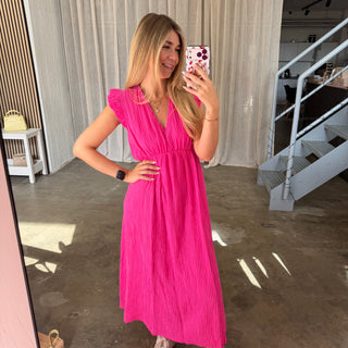 Musselinkleid Rosie - Small Stripes Pinky