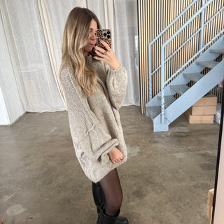 Oversized Pulli - Beige