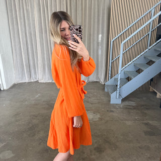 Musselinkleid Luna - Orange