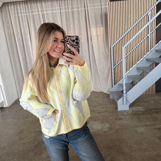 Strickjacke Romy - Butteryellow