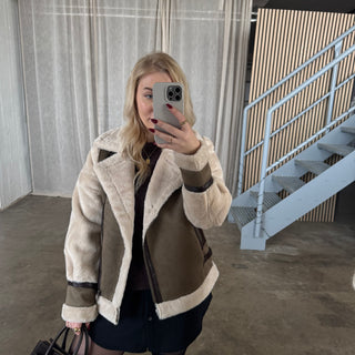 Cozy Felljacke Olive