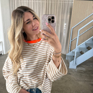 Oversize Longsleeve Stripes - Beige No. 2