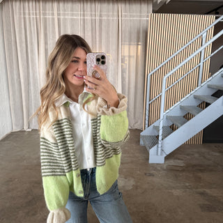 Cute Stripes Strickjacke 2.0 - Green
